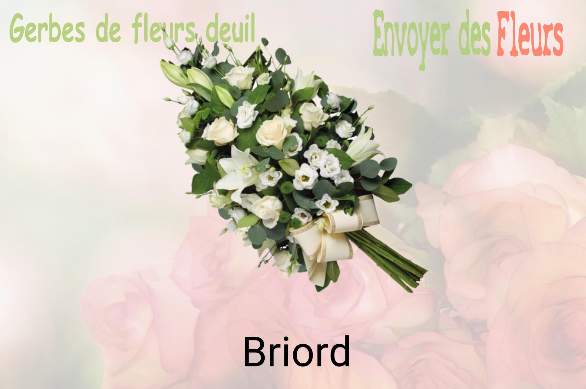 Gerbe de fleurs de deuil livrée à Briord